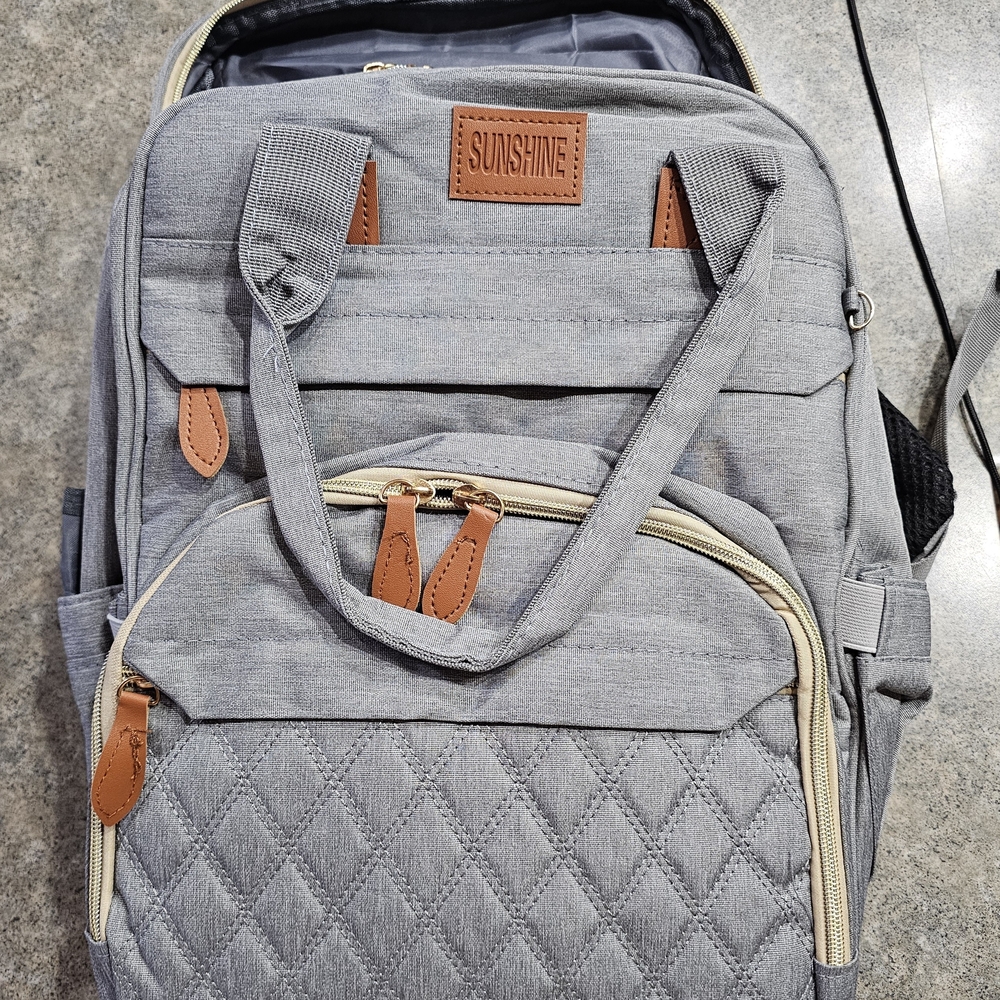 Diaper Bag Backpack, Baby Diaper Bag with Changing Station w/USB Port